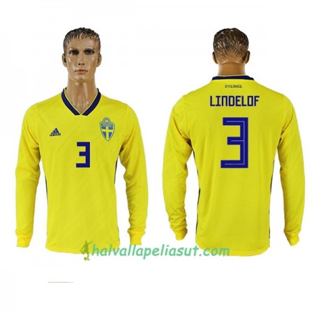 Jalkapallo Pelipaidat Ruotsi Lindelof 3 World Cup 2018 Kotipaita Pitkähihainen